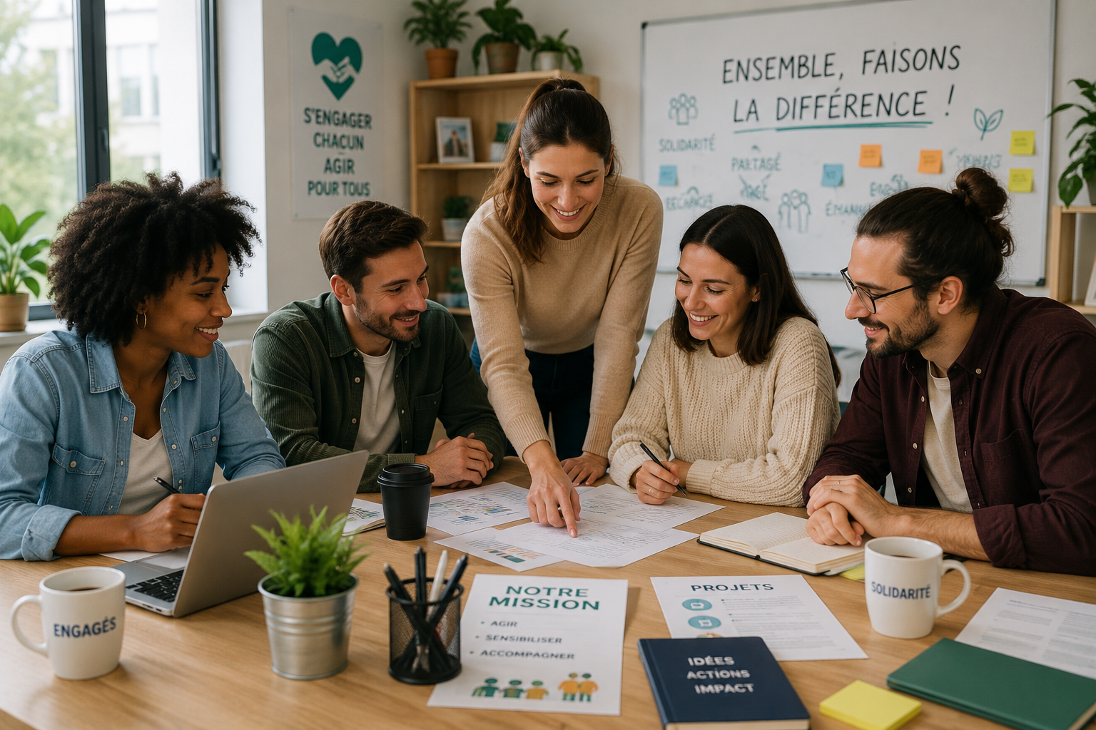 Équipe d'une association bénéficiant des avantages Uni-CE