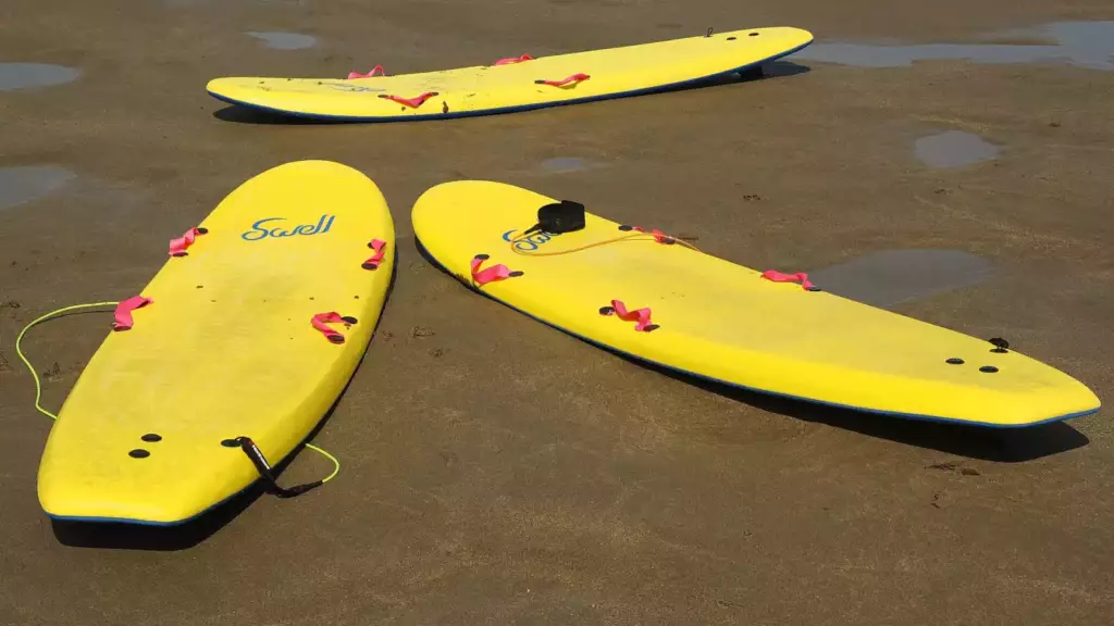 Planches de surf sur la plage