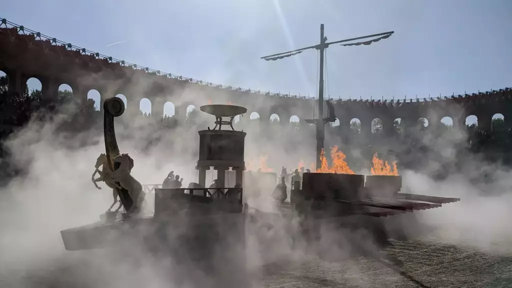 Spectacle dans le stade gallo-romain du Puy du Fou